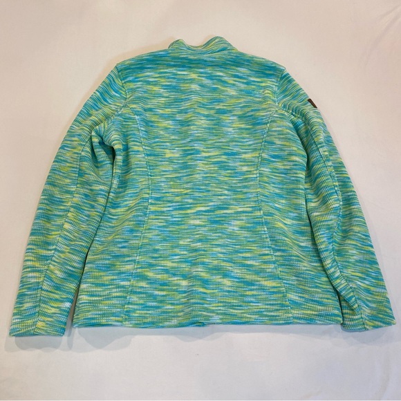 NWOT Spyder Blue and Green Knit Zip-Up Jacket, Made for Beaver Creek Ski Resort - Picture 2 of 8